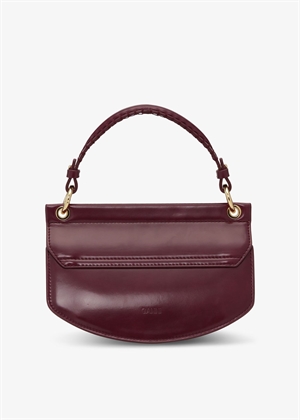 Apo-G mini top handle box bag Tawny Port Remlængde A6908 Ganni 